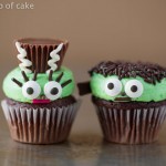 Mr. and Mrs. Frankenstein Mini Cupcakes