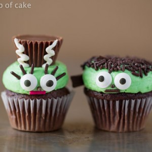 Frankenstein and his wife mini cupcakes!