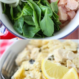 One Pot Cheesy Chicken Lemon Pasta with roasted tomatoes, my FAVORITE pasta!