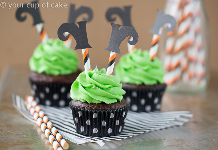 Wicked Witch Cupcakes! So fun for a Halloween party! 