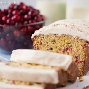 Eggnog Cranberry Bread, this tastes like Christmas!