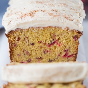 Eggnog Cranberry Bread, this tastes like Christmas!