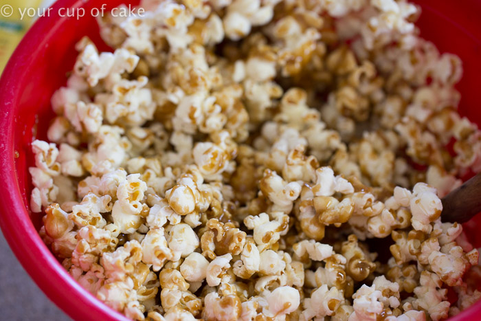 Easy Caramel Corn in the Microwave! It's the soft kind, my favorite!