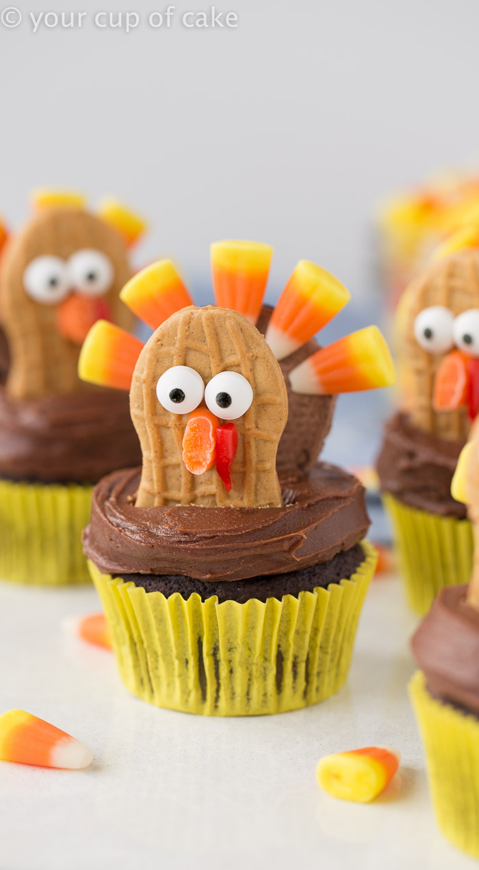 Turkey Cupcakes - Thanksgiving Cupcake Decorating - Your Cup of Cake