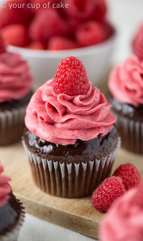 Chocolate Raspberry Cupcakes - Your Cup of Cake