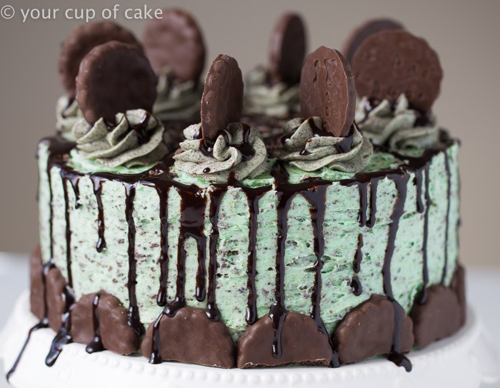 Chocolate Thin Mint Cake, yum! This recipe is super easy!