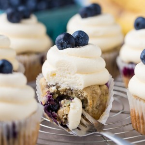 Vegan Banana Blueberry Cupcakes, SO good! It's also a great recipe for eggless banana bread/cake!