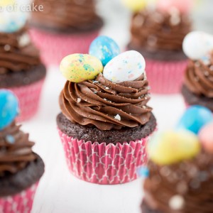 Chocolate Whopper Egg Cupcakes, so fun! And east to let the kids decorate!