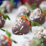 Chocolate Covered Strawberries with Coconut and Peanut Butter Banana Bites