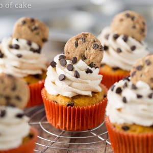 Pumpkin Cookie Dough Cupcakes, oh my! These are incredible!