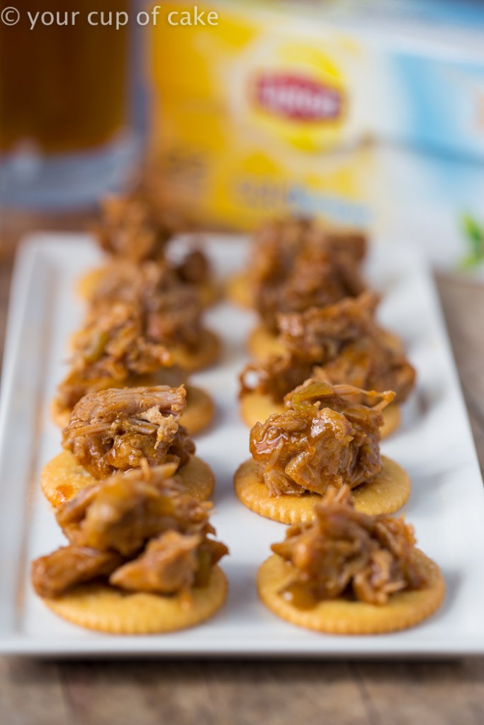 Sweet Pulled Pork Bites for game day! 