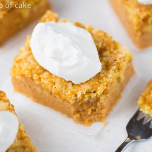 Magic Pumpkin Pie Cake, it better than pumpkin pie and it's easier too!