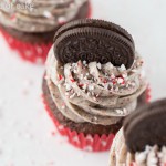 Candy Cane Oreo Cupcakes