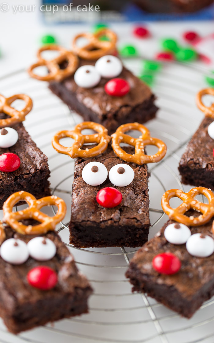 Easy Rudolph Brownies - Your Cup of Cake