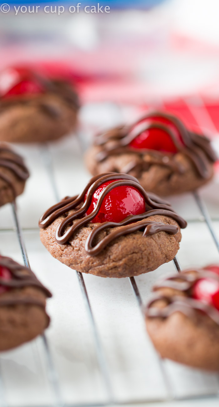 Chocolate Covered Cherry Cookies for Valentine's Day!