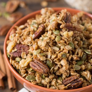 Chewy Pumpkin Granola for Fall