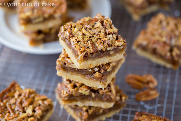 Better than your Mama's Pecan Pie Bars and this recipe is so easy
