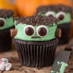 Frankenstein Cupcakes for Halloween