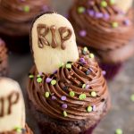 Graveyard Cupcakes with Tombstone Milano Cookies