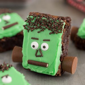 Spooky Frankenstein Brownies an easy treat to make