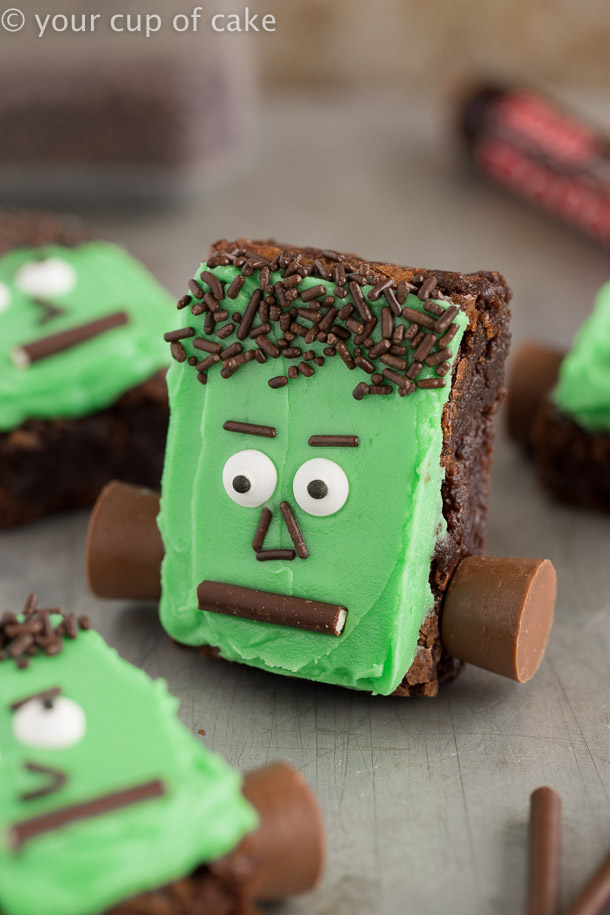 Spooky Frankenstein Brownies an easy treat to make