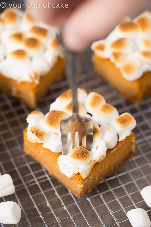 Sweet Potato Pie Bars for Thanksgiving Dessert - Your Cup of Cake