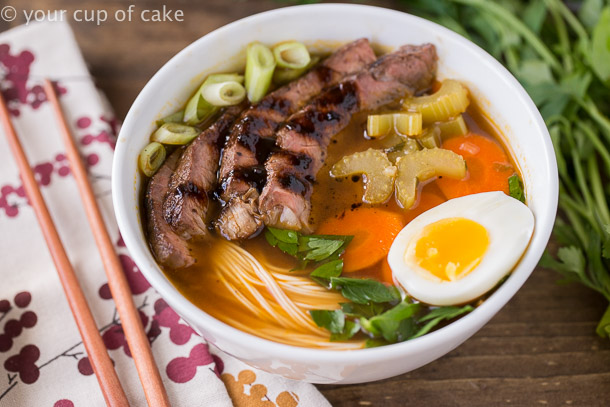 Japanese beef ramen bowl