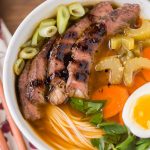 Japanese Noodle Bowls with Miso Marinated Steak