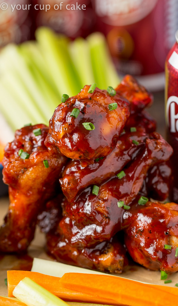 Dr Pepper Wings and Drumsticks is the perfect gameday party food! This Dr Pepper BBQ sauce recipe is awesome!