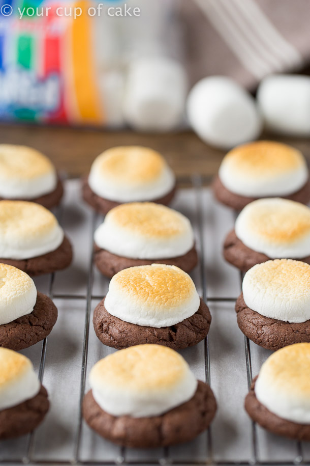 Chocolate Marshmallow Cookies (With Cake Mix!) - Dancing Through the Rain