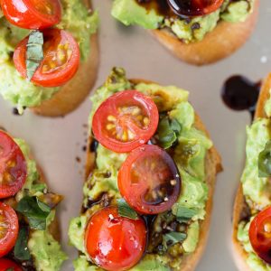 Guacamole Bruschetta, the best bruschetta recipe!