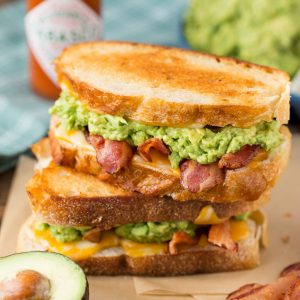 Best grilled cheese EVER. Bacon Avocado Grilled Cheese Sandwich