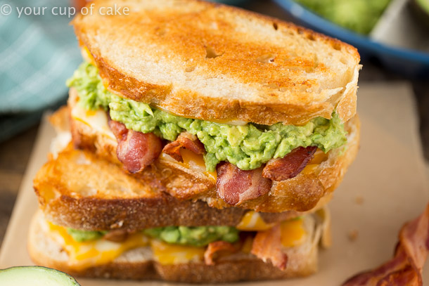 Bacon Avocado Grilled Cheese Sandwich Recipe