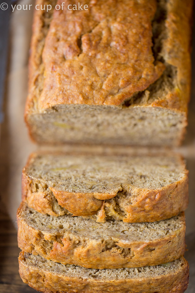 My new favorite recipe Skinny Banana Bread recipe with low sugar and low fat!
