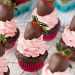 Chocolate Covered Strawberry Cupcakes