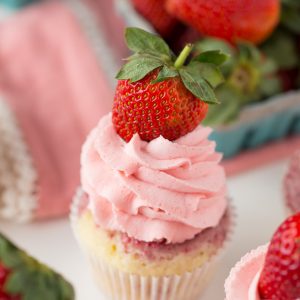 Strawberries and Cream Cupcakes Recipes for Valentines Day or Bridal Showers