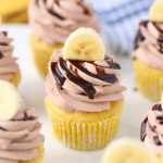 Banana Chocolate Whipped Cream Cupcakes