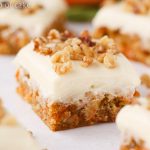 Carrot Cake Blondie Bars with Cream Cheese Frosting