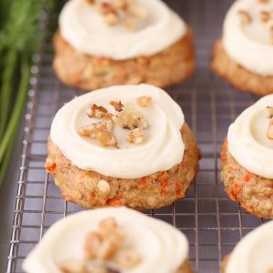 Carrot Cake Cookies for easter with cream cheese frosting