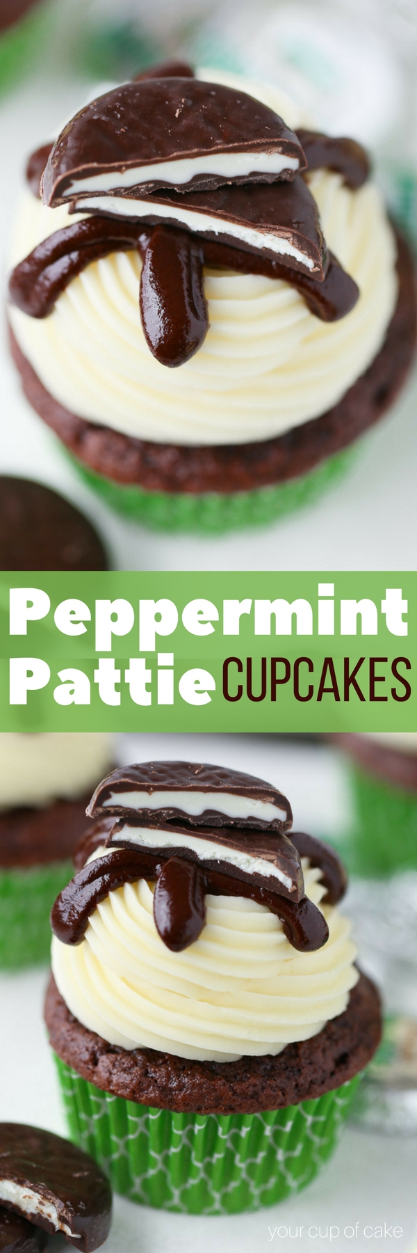 Easy Peppermint Pattie Cupcakes, yum!! 
