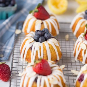 Lemon Blueberry Bundt Cakes