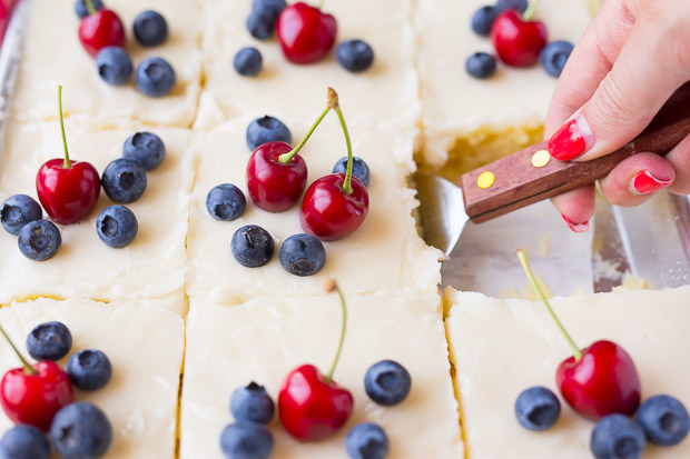 Red White and Blue Lemon Texas Sheet Cake, oh wow!