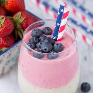 Strawberry Banana 4th of July Smoothie