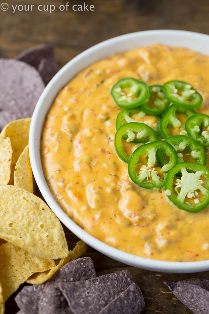 4 Ingredient Queso Dip - Your Cup of Cake