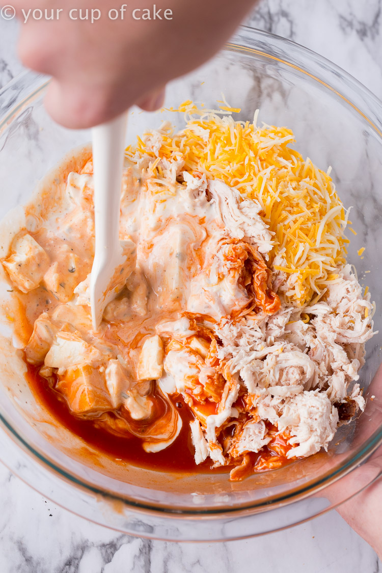 How to make Cheesy Buffalo Chicken Dip! 