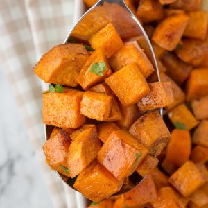 Cinnamon Roasted Sweet Potatoes for Thanksgiving