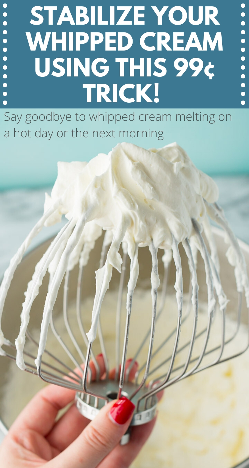 I WISH I learned this a long time ago! How to stabilize your whipped cream to keep it from melting or weeping! 