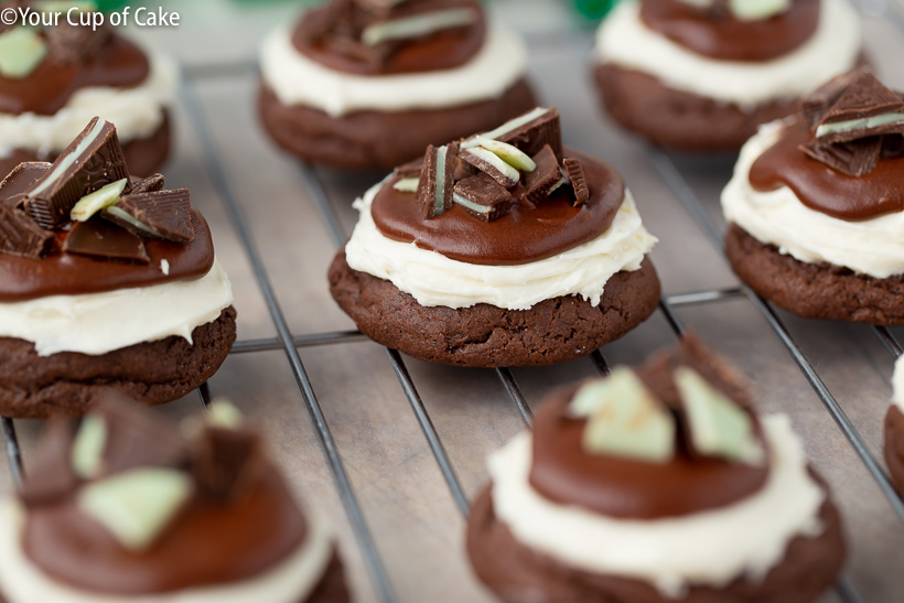 THE BEST chocolate mint cookoies Chocolate Marshmallow Mint Cookies