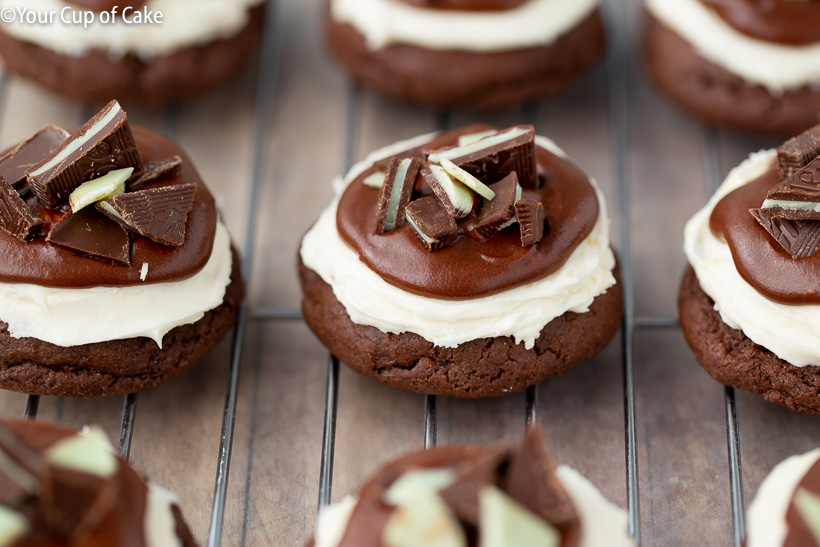 Chocolate Marshmallow Mint Cookies for St Patrick's Day