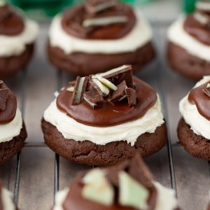 I'm IN LOVE with these Chocolate Marshmallow Mint Cookies